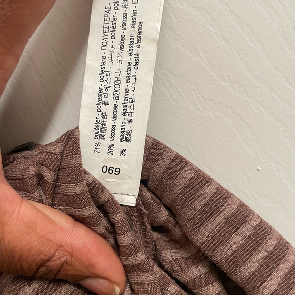 Zara brown knitted stretch midi fitted dress - Picture 3 of 3